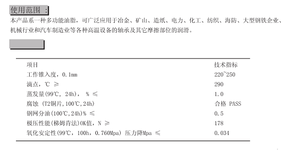 英吉高溫高速潤滑脂性能(néng)